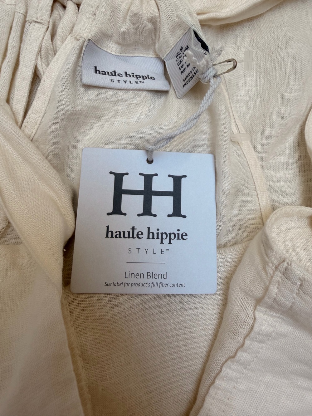 NWT Haute Hippie White Sleeveless Wide-Leg Linen Jumpsuit - Picture 6 of 8